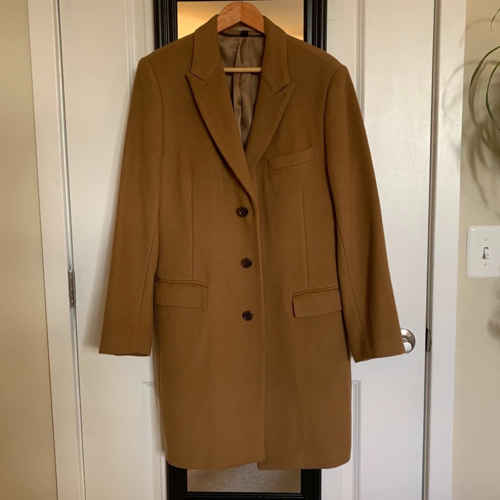 J Crew Wool & Cashmere Topcoat Slim Fit, Size 40R Medium